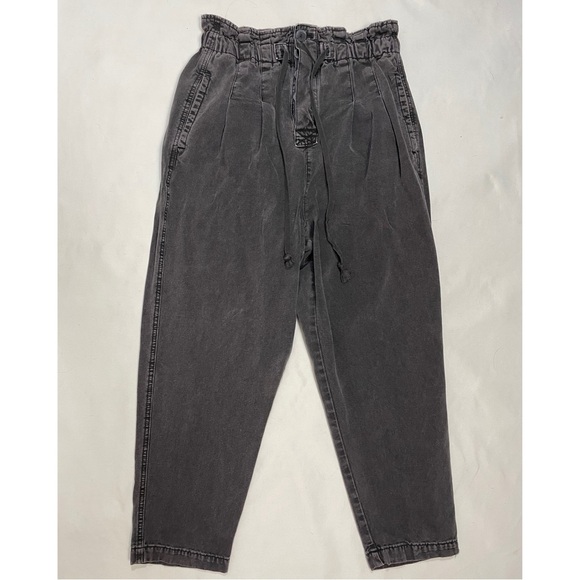 Free People Margate Pleated Black Trousers Size M - Picture 2 of 10